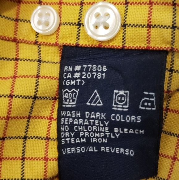Tommy Hilfiger XL Yellow Checked Button Down - Picture 4 of 4